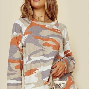 Monrow Vintage Camo Sweatshirt